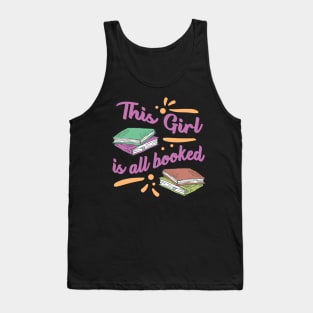 Reading books girls Tank Top